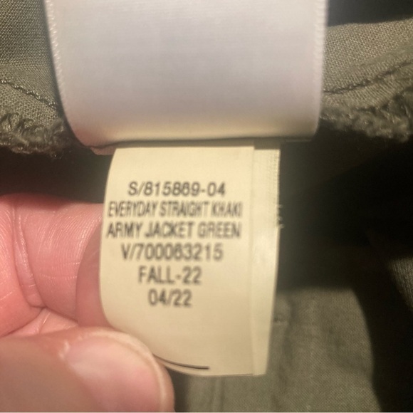 GAP Sz 10T Everyday Straight Up Military Jacket Green Unlined Pockets Pants NEW - Picture 13 of 13